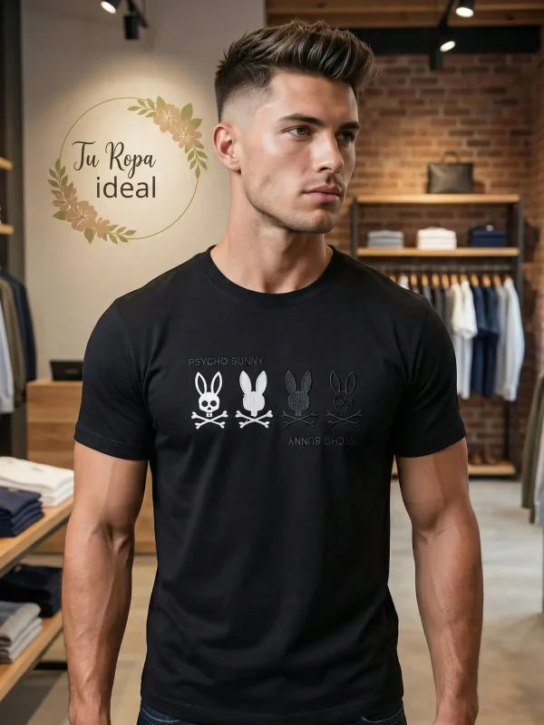 PLAYERA BUNNY COLOR NEGRO TALLA GRANDE